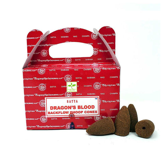 Incense Satya Dragon's Blood Dhoop Backflow Cones BFDB (BFC158) 4 $ The Witches Sage LLC Stew's Incense
