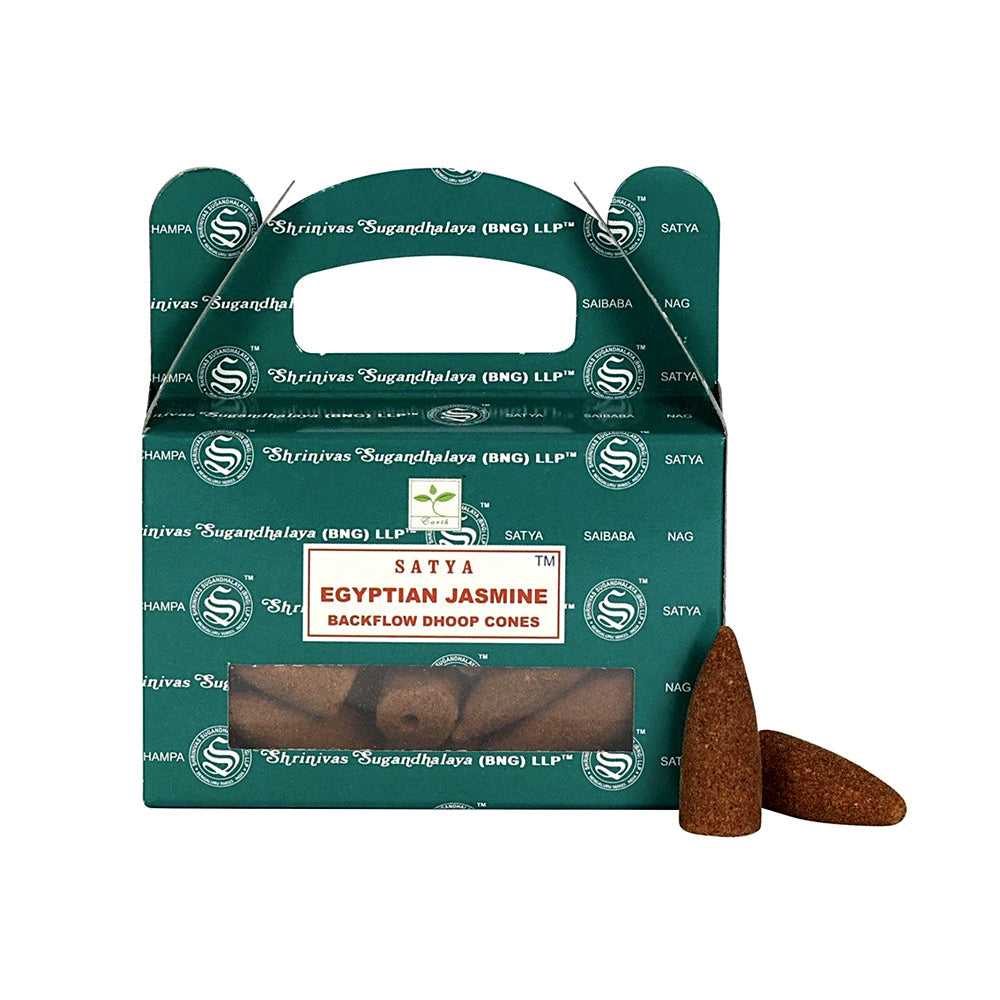 Incense Satya Egyptian Jasmine Dhoop Backflow Cones 40331 4 $ The Witches Sage LLC Stew's Incense