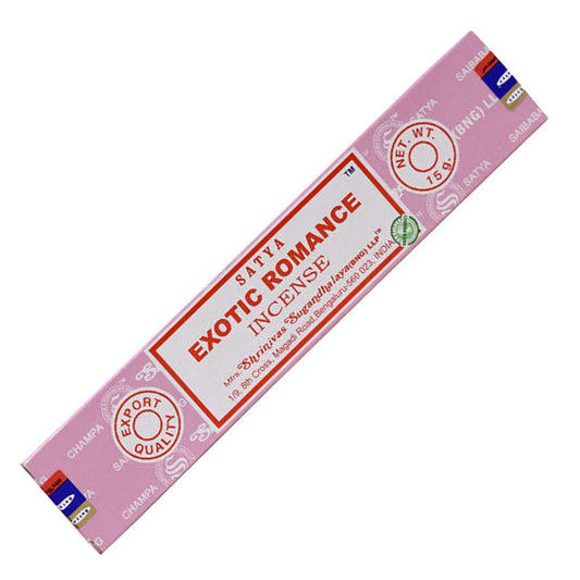 Incense Satya Exotic Romance Incense Sticks 15 gm 40424 1 $ Shop All The Witches Sage LLC Stew's Incense