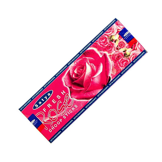 Incense Satya Fresh Rose Dhoop Incense Sticks 45g SFRD 1 $ Shop All The Witches Sage LLC Stew's Incense