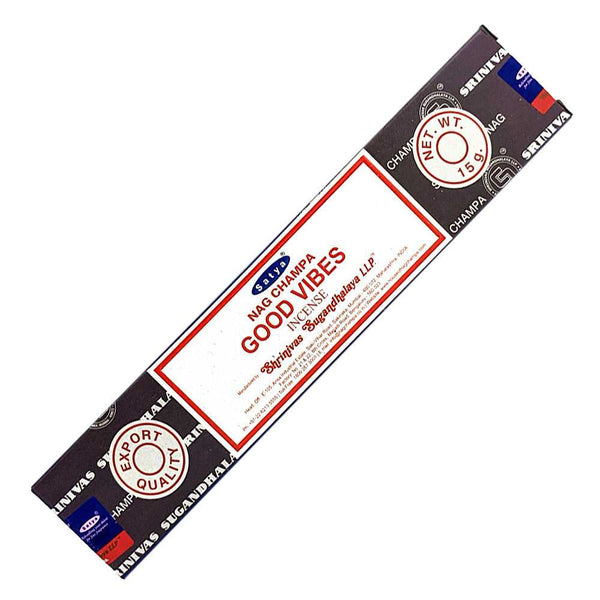 Incense Satya Good Vibes Incense Sticks 15 gm ST228 1 $ Shop All The Witches Sage LLC Stew's Incense