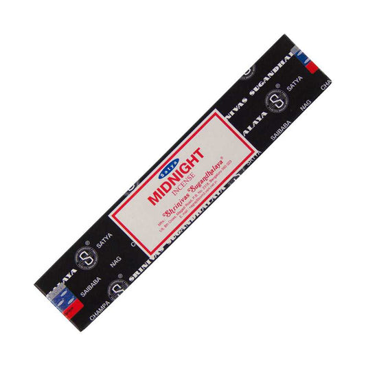 Incense Satya Midnight Incense Sticks 15g NCMID15 1 $ Shop All The Witches Sage LLC Stew's Incense