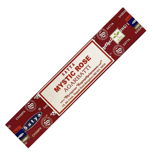 Incense Satya Mystic Rose Incense Sticks 15g 96036 1 $ Shop All The Witches Sage LLC Stew's Incense