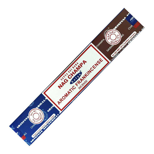 Incense Satya Nag Champa Aromatic Frankincense Incense Sticks 16 gm ST251 1 $ Shop All The Witches Sage LLC Stew's Incense
