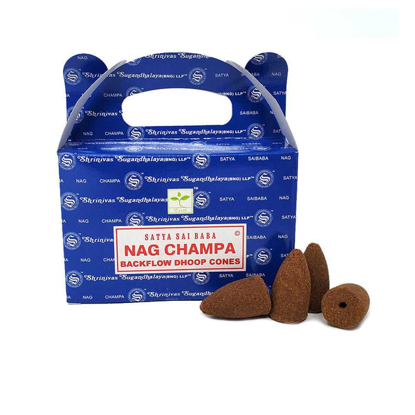Incense Satya Nag Champa Dhoop Backflow Cones BFNC (BFC151) 4 $ Shop All The Witches Sage LLC Stew's Incense