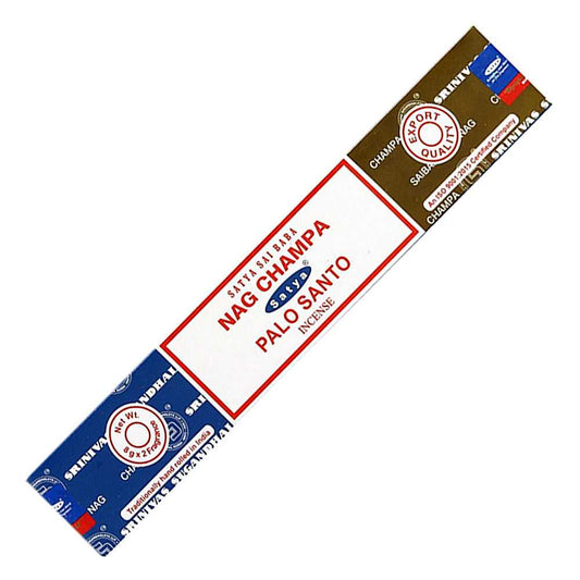 Incense Satya Nag Champa Palo Santo Incense Sticks 16 gm ST259 1 $ Shop All The Witches Sage LLC Stew's Incense