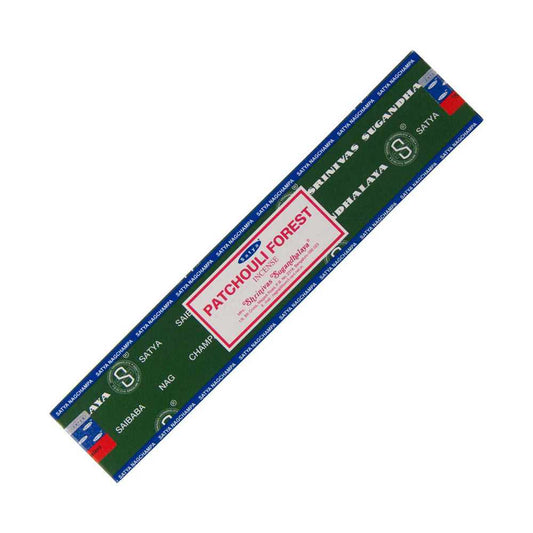 Incense Satya Patchouli Forest Incense sticks 15 gr ST103 (PA15) 1 $ Shop All The Witches Sage LLC Stew's Incense