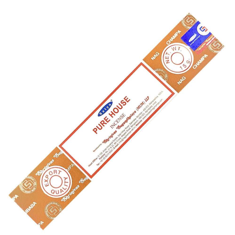 Incense Satya Pure House Incense Sticks 15 gm ST409 1 $ Shop All The Witches Sage LLC Stew's Incense