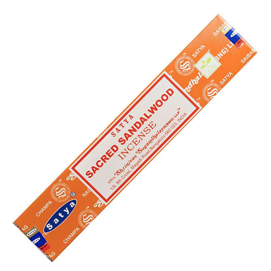 Incense Satya Sacred Sandalwood Incense Sticks 15g 96038 1 $ Shop All The Witches Sage LLC Stew's Incense
