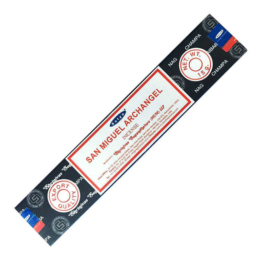 Incense Satya San Miguel Archangel Incense Sticks 15 gm ST408 1 $ Shop All The Witches Sage LLC Stew's Incense