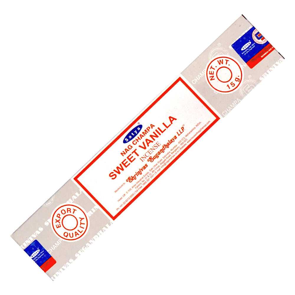 Incense Satya Sweet Vanilla Incense Sticks 15 gm ST234 1 $ Shop All The Witches Sage LLC Stew's Incense