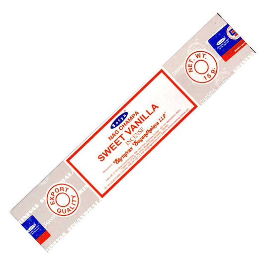Incense Satya Sweet Vanilla Incense Sticks 15 gm ST234 1 $ Shop All The Witches Sage LLC Stew's Incense
