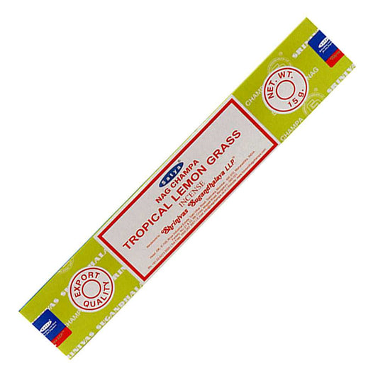 Incense Satya Tropical Lemon Grass Incense Sticks 15 gm ST224 1 $ Shop All The Witches Sage LLC Stew's Incense