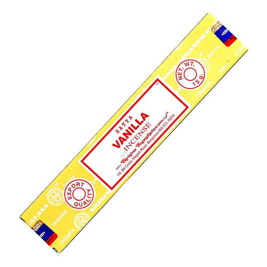 Incense Satya Vanilla Incense Sticks 15 gr ST320 1 $ Shop All The Witches Sage LLC Stew's Incense
