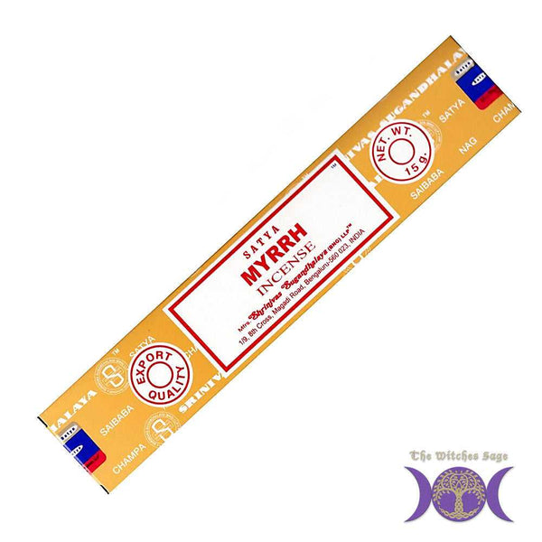 Incense Satya Myrrh Incense Sticks 15 gr ST309 1 $ Shop All The Witches Sage LLC Stew's Incense