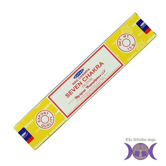 Incense Satya Seven Chakra Incense Sticks 15 gr SNSC15 (ST208) 1 $ Shop All The Witches Sage LLC Stew's Incense