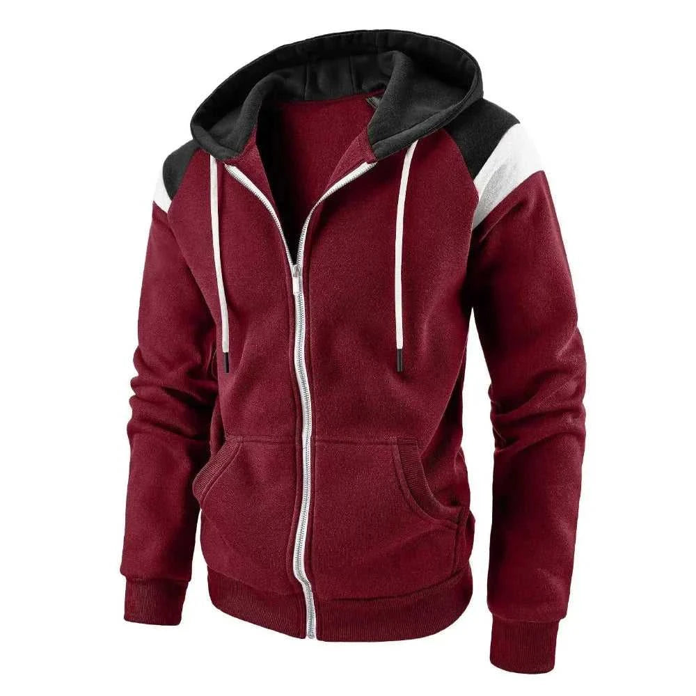 Mens Hoodie Mens Zipped Up Hoodie with Shoulder Details ONFYMH051424B2-NVY-M 49 $ Coats Onetify Stew's Incense