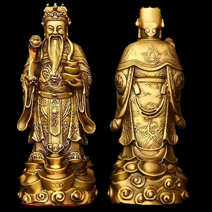 High Quality Copper God of Fortune Yuanbao Ruyi  Decor,Household Offerings Living Room