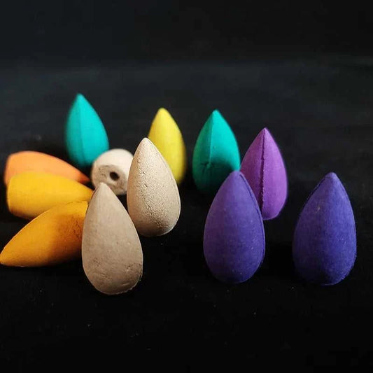  50pcs/bag Natural backflow incense cones Sandalwood Lavender Mixed scents for home waterfall incense smoke Reflux Tower Incense 12000045861471215 7 $ Shop1104310414 Store Stew's Incense