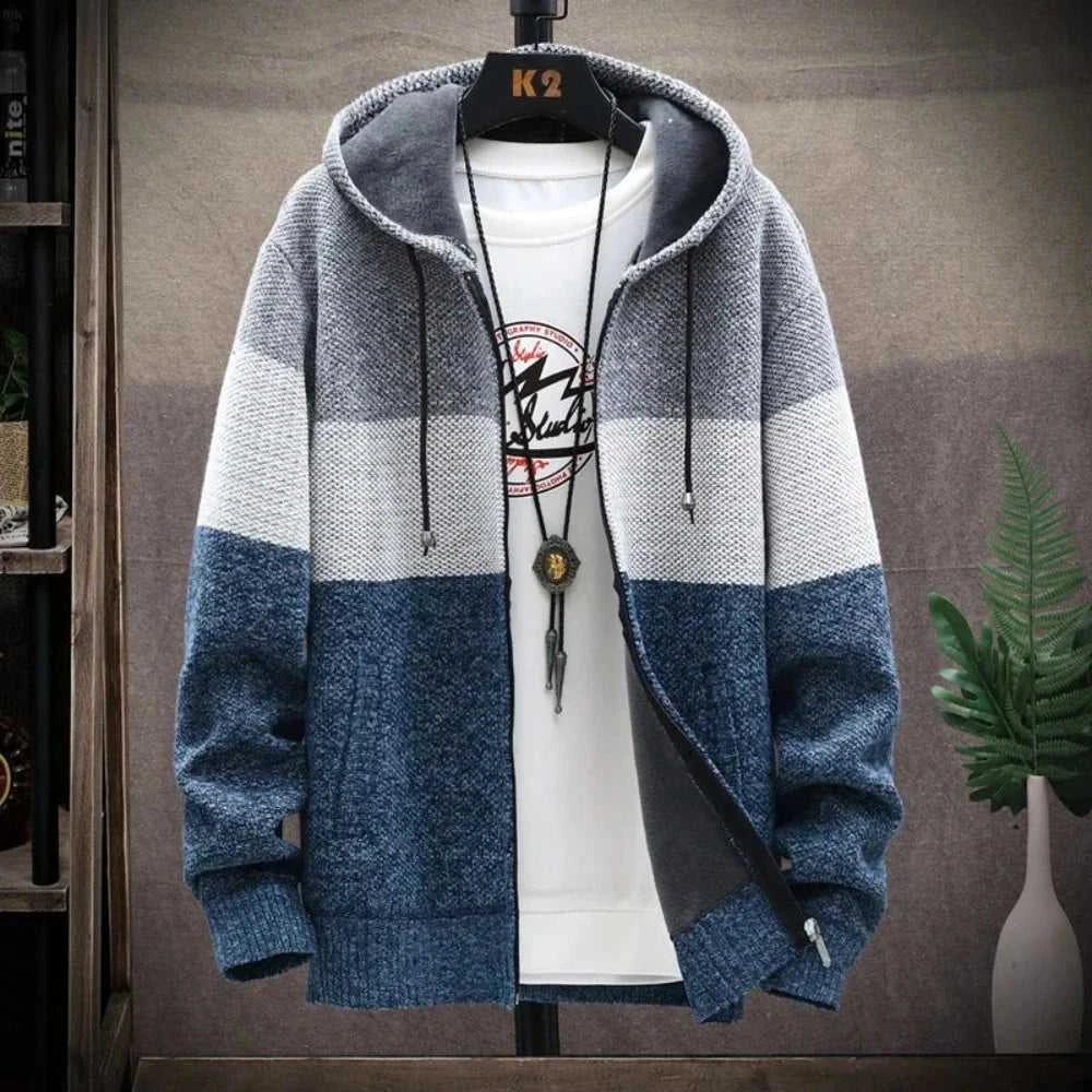 Men Jackets Mens Hooded Zipper Jacket Sweater Jacket ONFYMHJ051124A1-BLU-S 64 $ Coats Onetify Stew's Incense