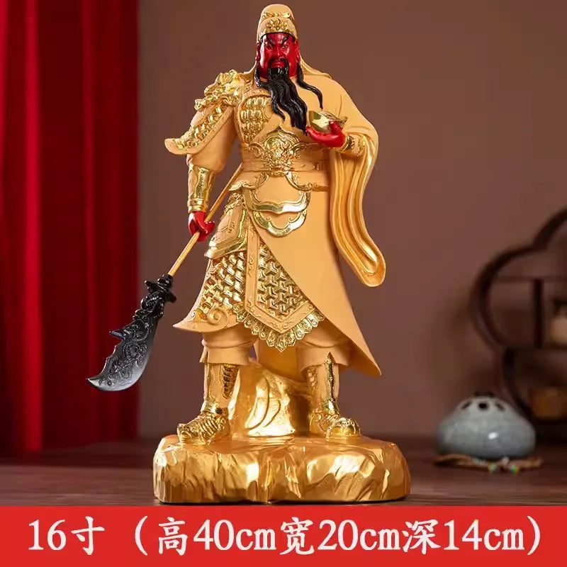 Buddhist Deity Figurine for Home Decor, God of Wealth, Guan Yu Statue, Domineering Buddha Ornament, Worship Buddha