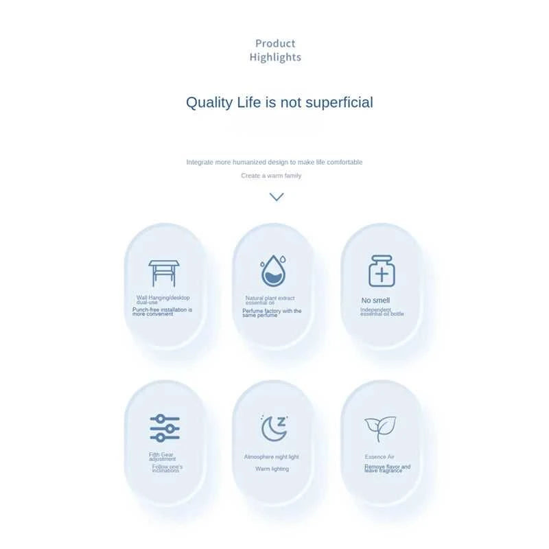  Wall Mounted Essential Oil Diffuser Rechargeable Timed Spray Aromatherapy Humidifier Digital Display Air Freshener 12000036720907586 11 $ Aijiamei Life Store Store Stew's Incense