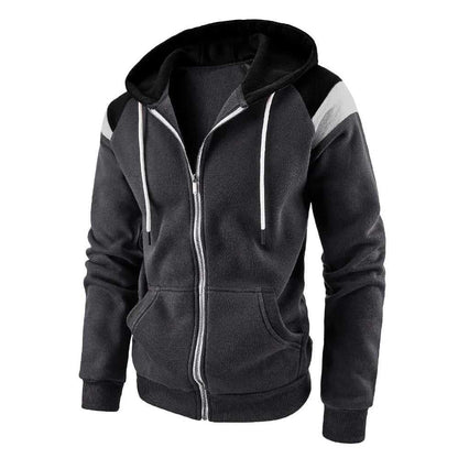 Mens Hoodie Mens Zipped Up Hoodie with Shoulder Details ONFYMH051424B2-NVY-M 49 $ Coats Onetify Stew's Incense