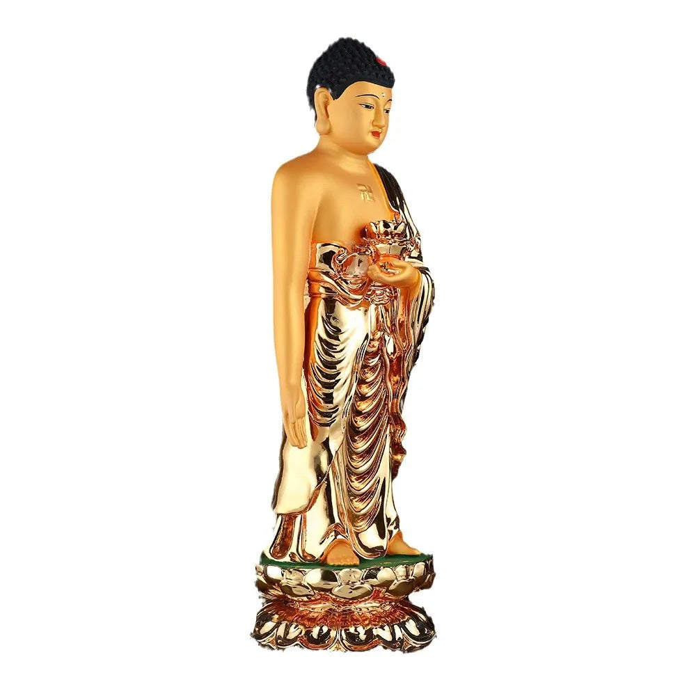 Standing Resin Buddha Statue Home Living Enshrinement God Statue Ornament