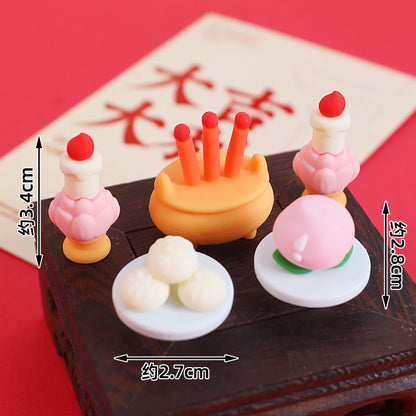 Chinese Deity Figurines Desk Organizer Creative Car Interior Zen Decor Office Stress Relief Ornament Car/Buddha Shrine Decor