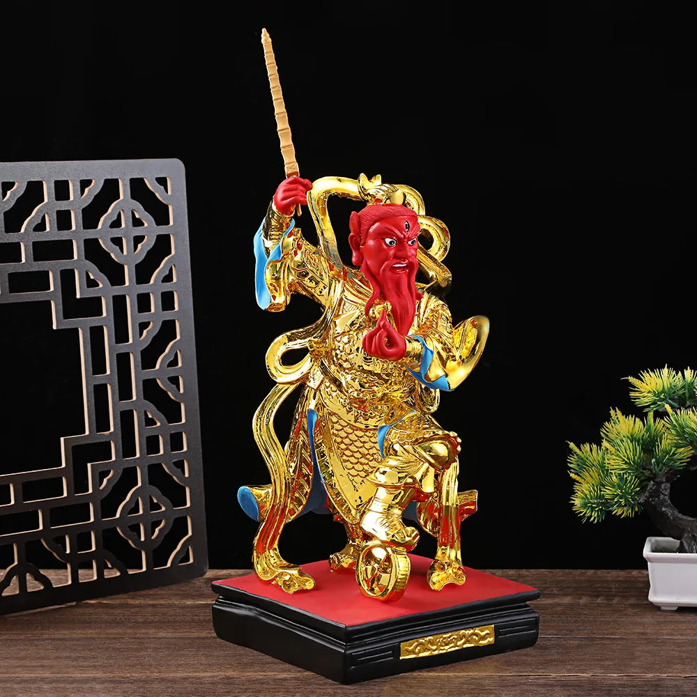 Resin Household Offering God Statue Protecting Fire King Tianjun God Statue Ornament