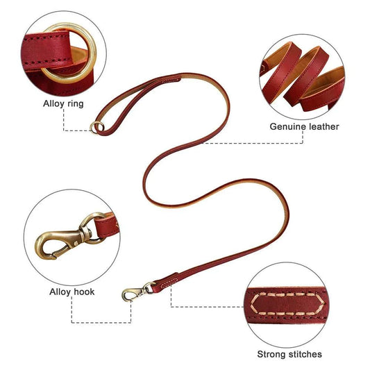 Leather Leash Real Leather Dog Leash Durable Medium Large Dog Lead Genuine Leather Walking Pet Leads Leash for Dogs German Shepherd Pitbull 14:10#black;5:361385 42 $ Pet Lovers Shop All Products Fashioned Furbabies Stew's Incense
