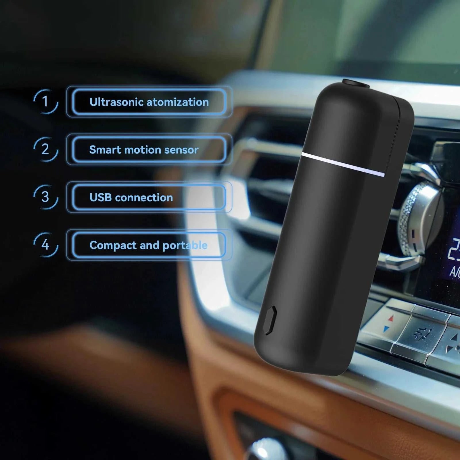  Mini USB Rechargeable Car Aroma Diffuser Scent Machine Fragrance Oil Car Air Freshener Perfume Diffuser Vent Clip 12000034076667123 67 $ Aroma Specialty Store Stew's Incense