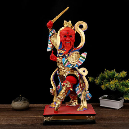 Resin Household Offering God Statue Protecting Fire King Tianjun God Statue Ornament