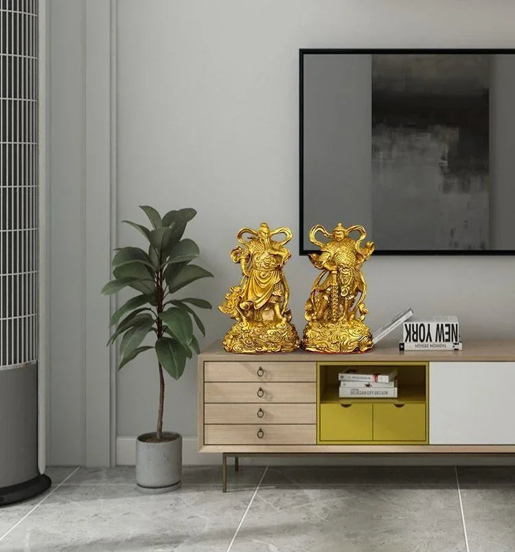 Buddha Brass Vedanta Jataka Bodhisattva Statue Guardian Deity Household Hall Offerings