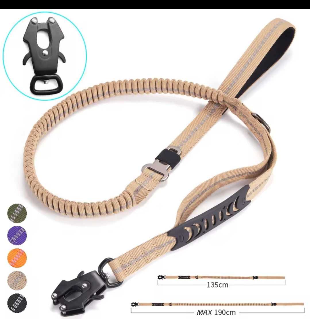 Leash Heavy duty tactical bungee leash shock absorbing reflective, no pull. sku-42281412755516 20 $ Fashioned Furbabies Stew's Incense