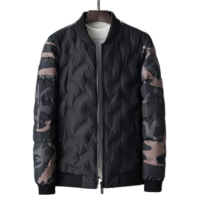 Men Jackets Mens Camouflage Bomber Jacket OPMJ0924B1-BLK-XS 69 $ Coats Onetify Stew's Incense