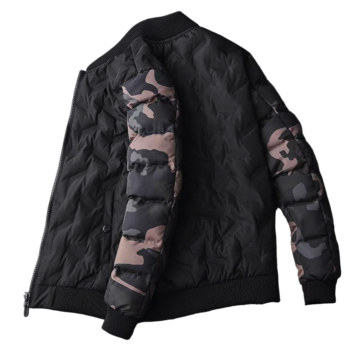 Men Jackets Mens Camouflage Bomber Jacket OPMJ0924B1-BLK-XS 69 $ Coats Onetify Stew's Incense