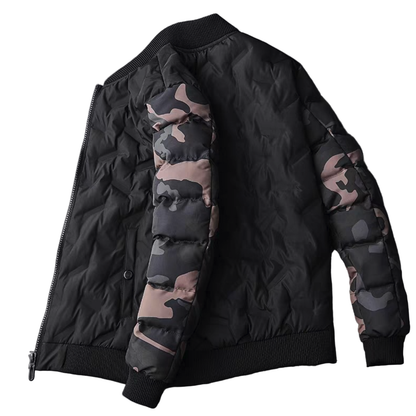 Men Jackets Mens Camouflage Bomber Jacket OPMJ0924B1-BLK-XS 69 $ Coats Onetify Stew's Incense