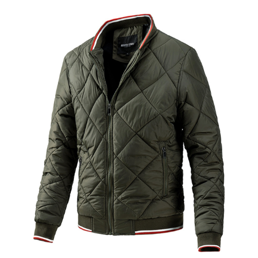 Men Jackets Mens Quilted Bomber Jacket OPMT230210C3D4-GRN-S 79 $ Coats Onetify Stew's Incense