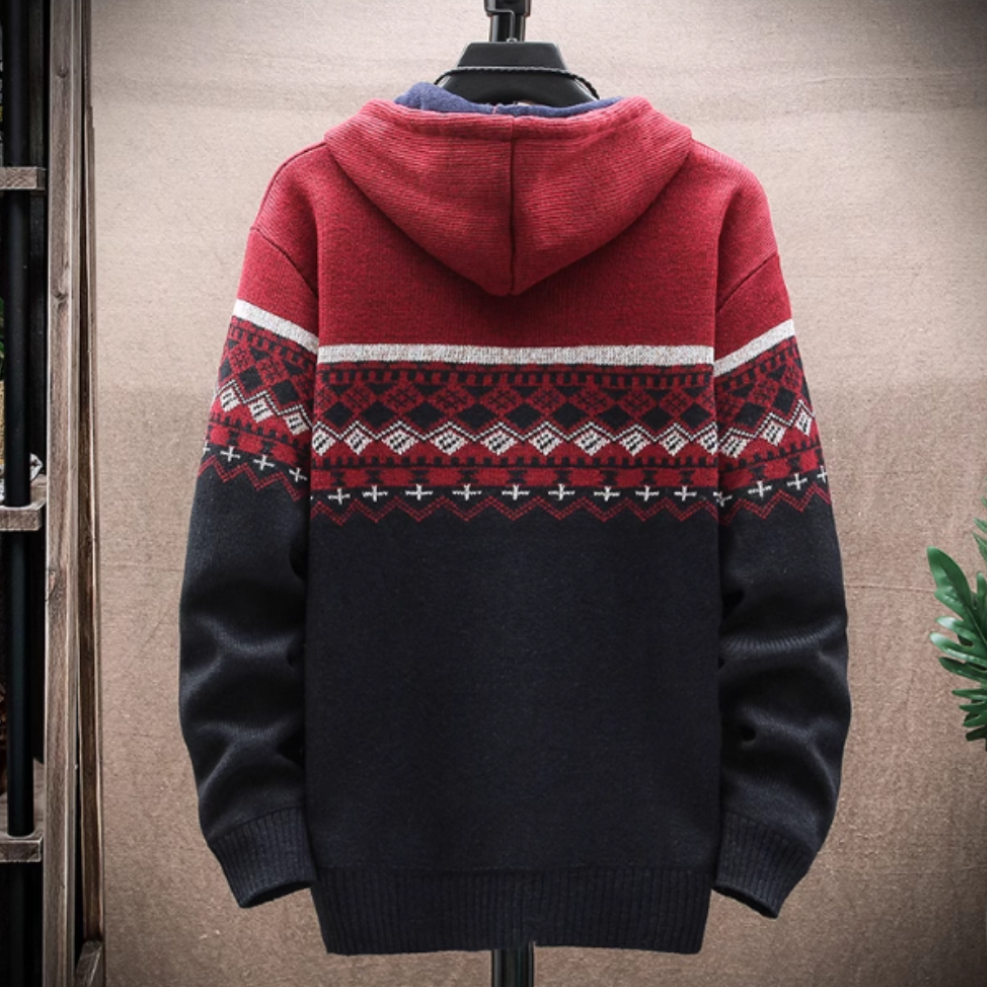Men Jackets Mens Hooded Zipper Jacket With Prints ONFYMHJ051024K11-BLU-M 59 $ Coats Onetify Stew's Incense