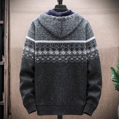 Men Jackets Mens Hooded Zipper Jacket With Prints ONFYMHJ051024K11-BLU-M 59 $ Coats Onetify Stew's Incense