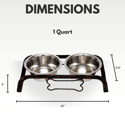 Elevated Feeders Country Living Rustic Dog Bone Elevated Feeder with 2 Stainless Steel Bowls WDS-410A 25 $ Pet Lovers Store American Pet Supplies Stew's Incense