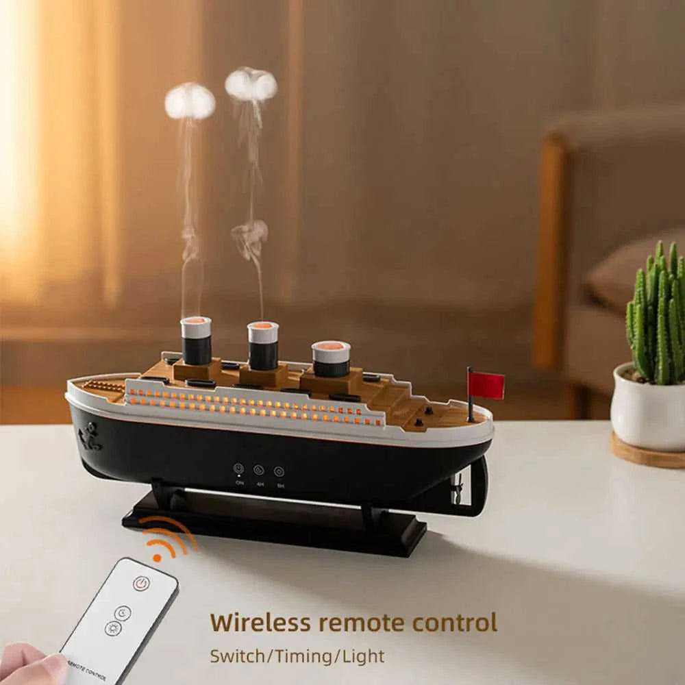  Design Titanic Ship Model Air Humidifier USB Home 250ml Essential Oil Jellyfish Smoke Ring Spray Aroma Diffuser Remote Control 12000044685611058 63 $ CREAROMA Authorized Store Stew's Incense