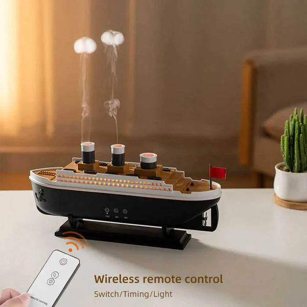  Design Titanic Ship Model Air Humidifier USB Home 250ml Essential Oil Jellyfish Smoke Ring Spray Aroma Diffuser Remote Control 12000044685611058 63 $ CREAROMA Authorized Store Stew's Incense