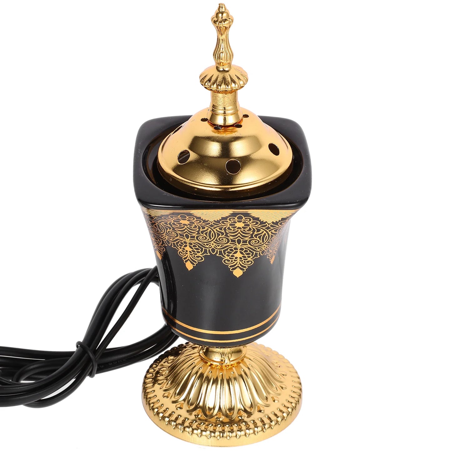 Plug-in Incense Burner Aroma Metal Decorative Burners Original Electric Censer Ceramic Holder for Decoration