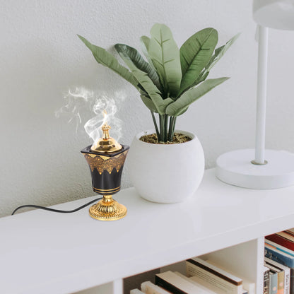 Plug-in Incense Burner Aroma Metal Decorative Burners Original Electric Censer Ceramic Holder for Decoration