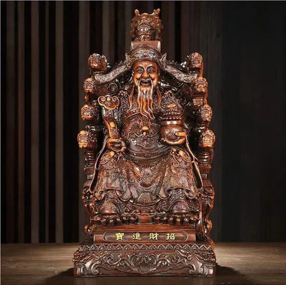 God of Fortune Ornaments Home Living Room Buddha Statue ,Inviting Wealth Into The Treasure Opening Sculptures
