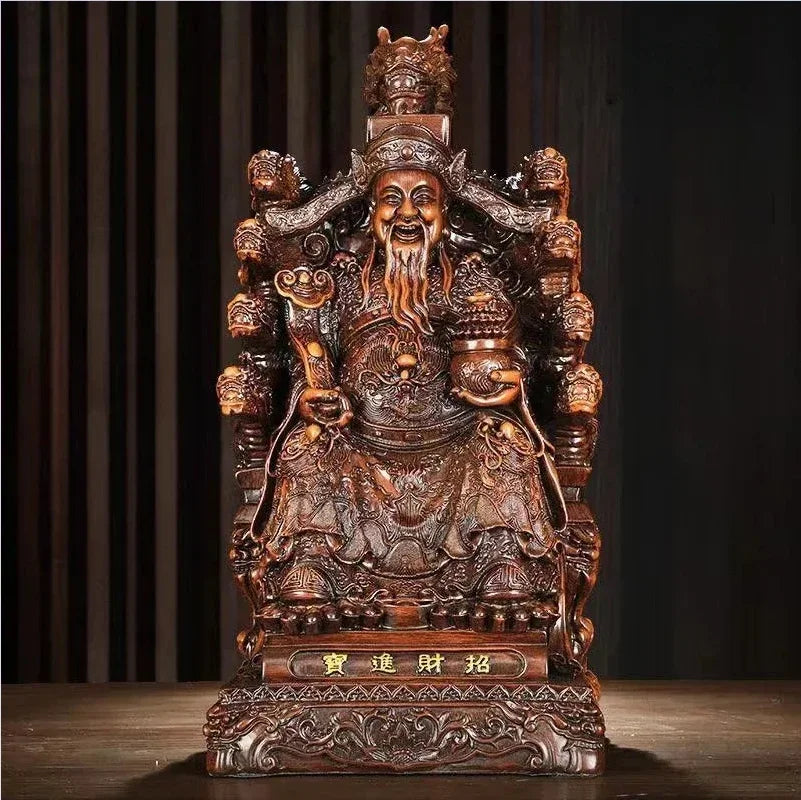God of Fortune Ornaments Home Living Room Buddha Statue ,Inviting Wealth Into The Treasure Opening Sculptures