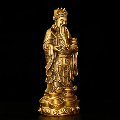 High Quality Copper God of Fortune Yuanbao Ruyi  Decor,Household Offerings Living Room