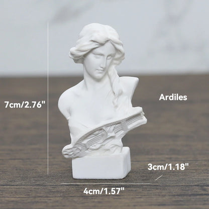 Greek Mythology God Goddess Hero David Venus Mozart Bust Figurine Sculpture Statue Plaster Sketch Practice Model Room Decoration